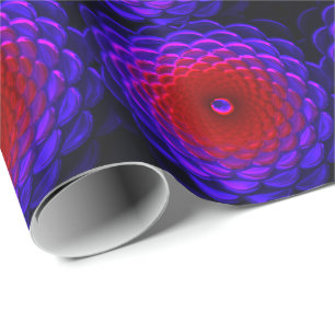 Lotus Pattern Glass Art 3B Wrapping Paper