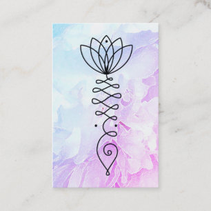 *~* Lotus Peony Heart Nirvana Massage Reiki Yoga Business Card