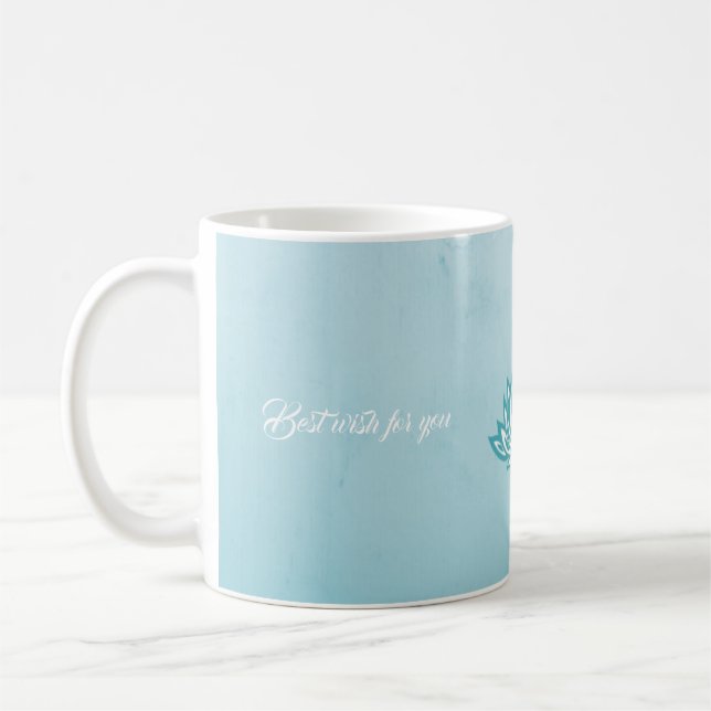 Lotus Personalised Quotes Coffee Mug (Left)