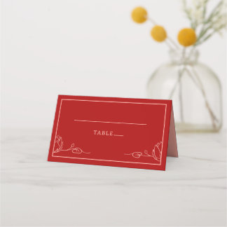 Lotus Personalized Wedding Folded Table Place Card