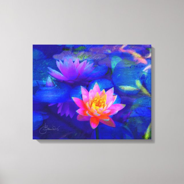 Lotus pond canvas print (Front)