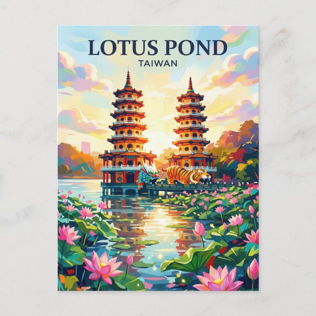 Lotus Pond Taiwan Postcard (Front)