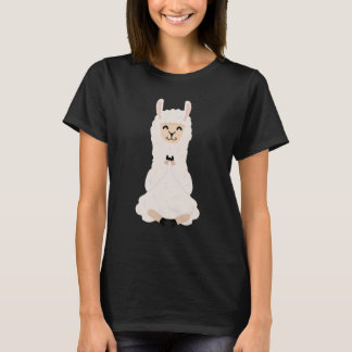 Lotus Pose Llama Alpaca Boy  Girl  Kids T-Shirt