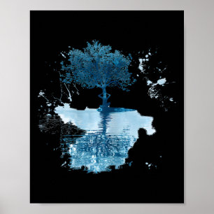 Lotus Pose Meditation Graphic Design Poster