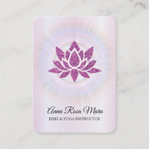 *~* Lotus Rays Reiki Energy Healing MAGENTA Business Card
