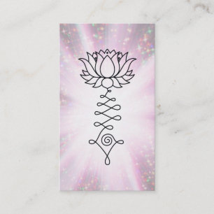 *~* Lotus Reiki Energy Healing Sparkle Rays Business Card