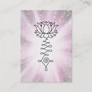*~* Lotus Reiki Energy Healing Sparkle Rays Business Card