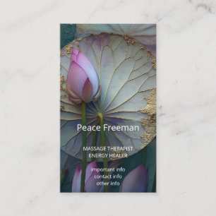 Lotus Reverie   Lotus Flower Design Business Card