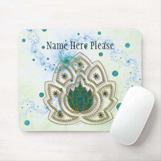 Lotus Rising Mouse Mat (With Mouse)