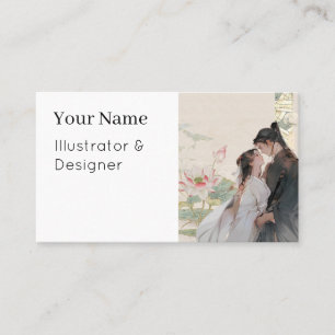 Lotus Romance: Eternal Love in Hanfu Business Card