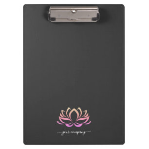 Lotus Spa Therapist Yoga  Clipboard