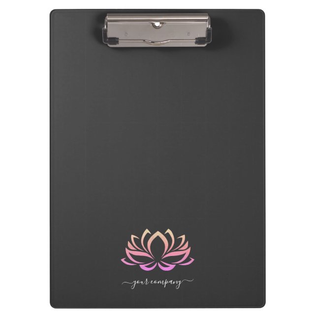 Lotus Spa Therapist Yoga  Clipboard (Front)