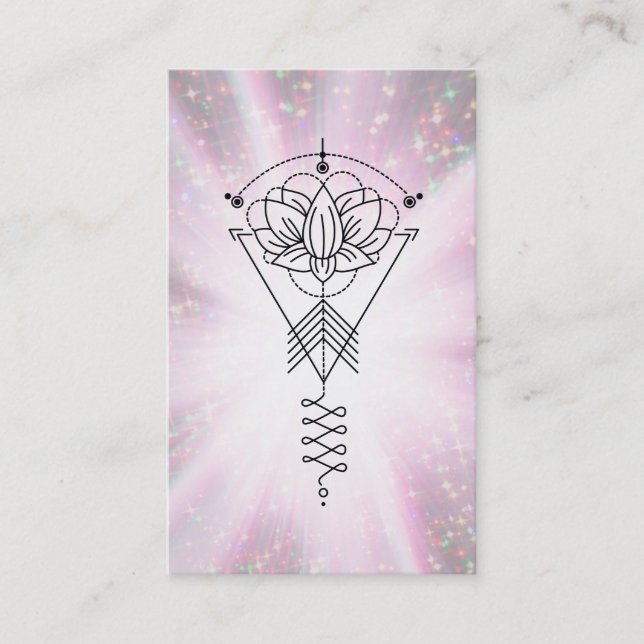 *~* Lotus Sparkle Tribal Healing Reiki Rays Business Card (Front)