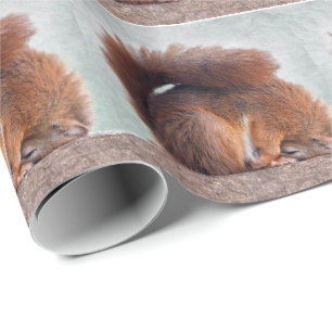 Lotus Squirrel Wrapping Paper