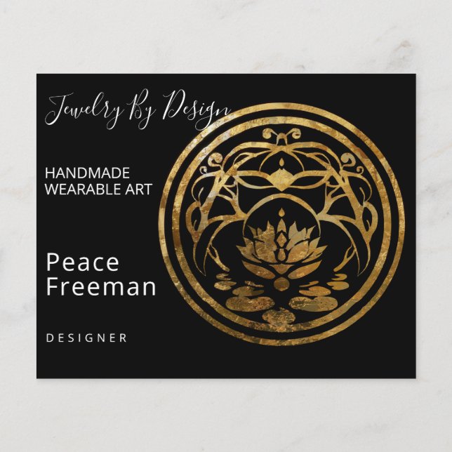 Lotus Stillness | Golden Mandala Design Flyer (Back)