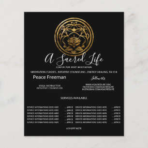 Lotus Stillness   Golden Mandala Design Flyer