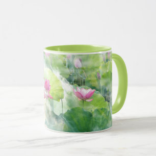 Lotus Summer, delicate aquatic perennial, Mug