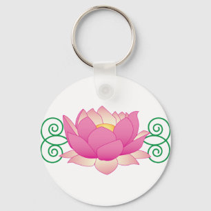 Lotus Swirl Key Ring