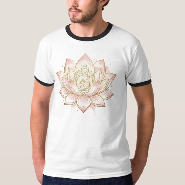 Lotus Symbol Ancient Wisdom Graphic Tee (Front)