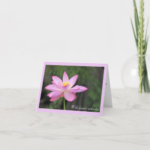 Lotus sympathy card