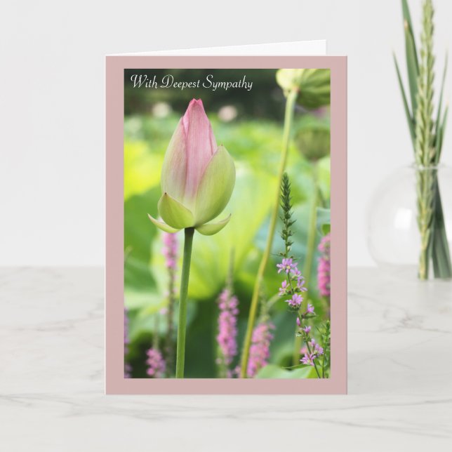 Lotus sympathy card (Front)