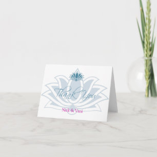 Lotus Thank You personalised Note Card