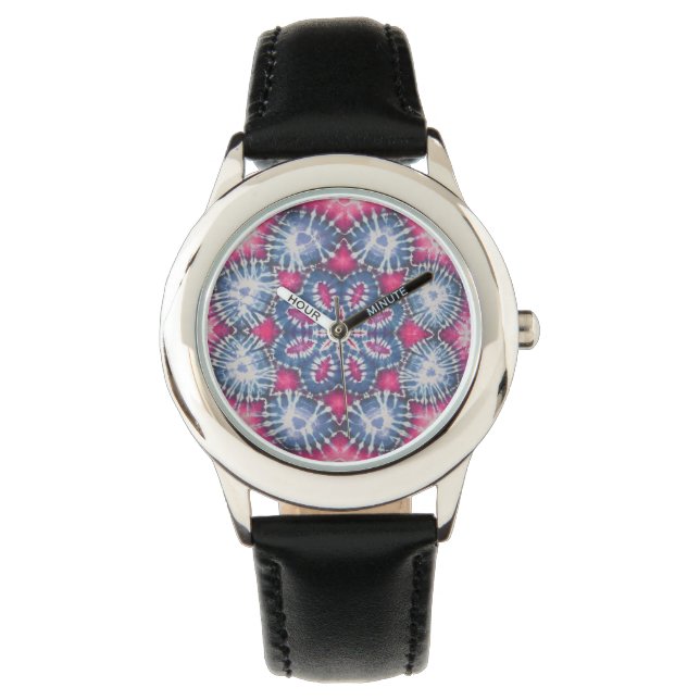 Lotus Tie Dye Watch (Front)