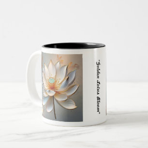 "Lotus Unfolds Inner Calm" Two-Tone Coffee Mug