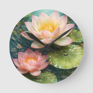 Lotus wall clock