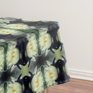Lotus Water Lily Flower Abstract Art Pattern Tablecloth