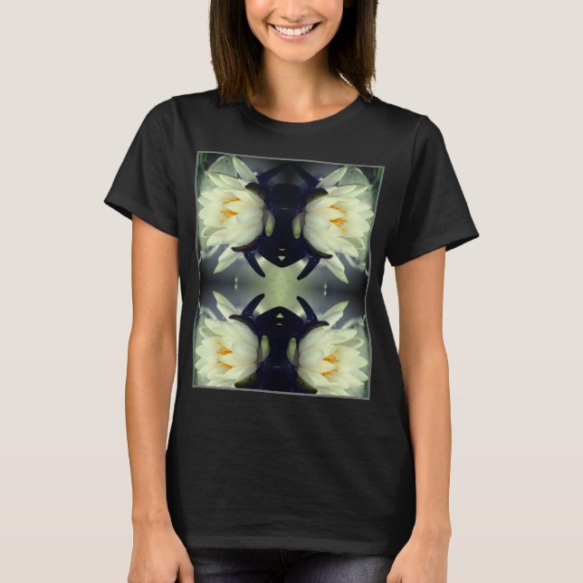Lotus Water Lily Flower Abstract Art  T-Shirt (Front)