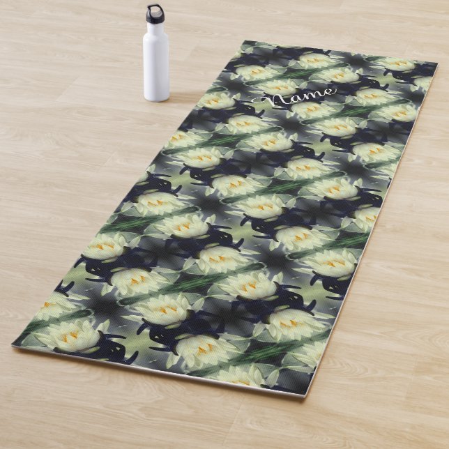 Lotus Water Lily Flower Abstract Personalised  Yoga Mat (In Situ)