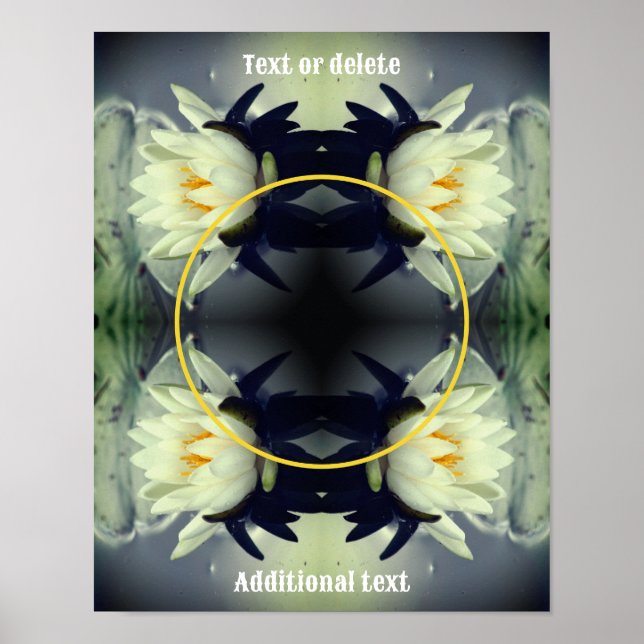 Lotus Water Lily Flower Create Your Own Photo Poster (Front)