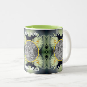 Lotus Water Lily Flower Create Your Own Photo Two-Tone Coffee Mug