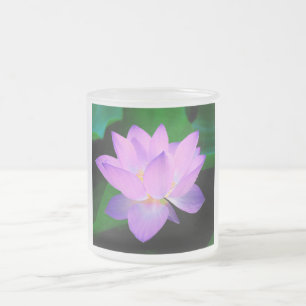 lotus water romantic date bridal peace hope love frosted glass coffee mug