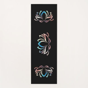 Lotus with artistic gradient yoga mat