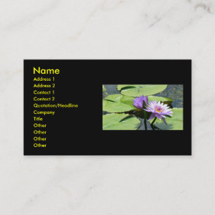Lotus With Dragonfly Business Card