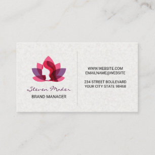 Lotus Woman Paper Texture Background Business Card