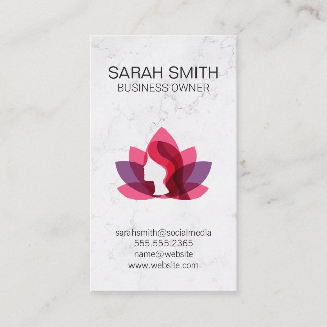 Lotus Woman | Talk Show Host | Podcast Business Card (Front)