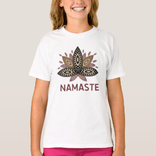 lotus yoga mandala flower namaste hippie T-Shirt