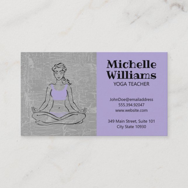 Lotus | Yoga Meditation Business Card (Front)