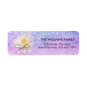 Lotus Yoga Meditation Floral Purple Return Labels