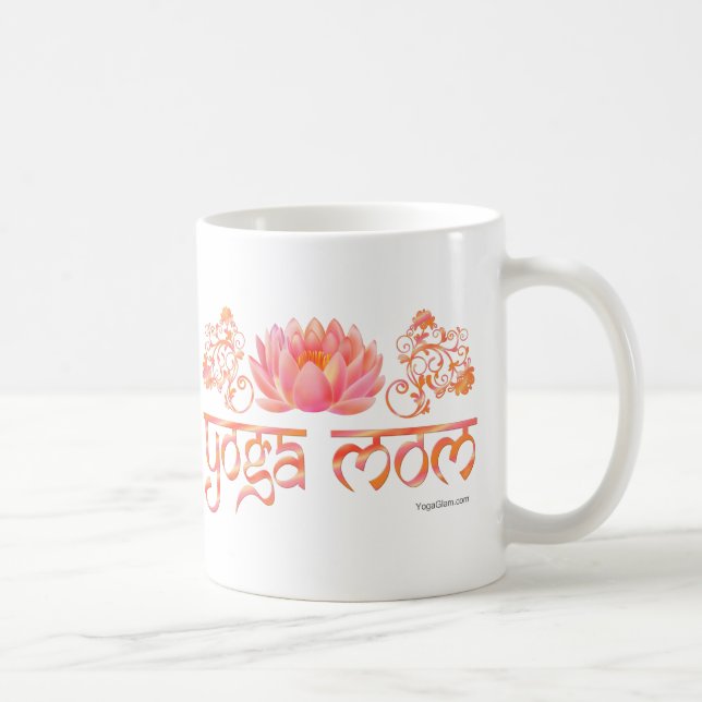 Lotus yoga mum coffee mug (Right)