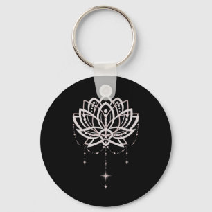 Lotus Yoga Namaste Lily Flower Graphic Key Ring