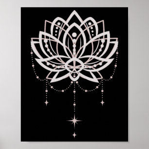 Lotus Yoga Namaste Lily Flower Graphic Poster