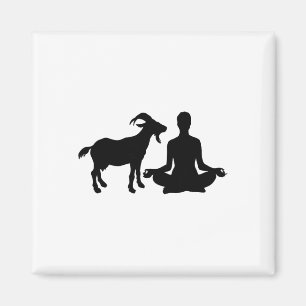 Lotus Yoga Pose Goat Yoga Magnet