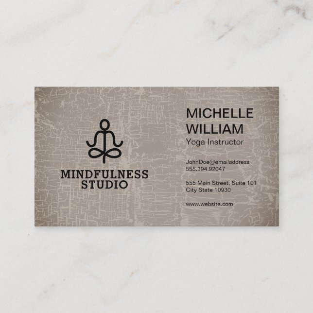 Lotus | Yoga Studio | Instructor Business Card (Front)