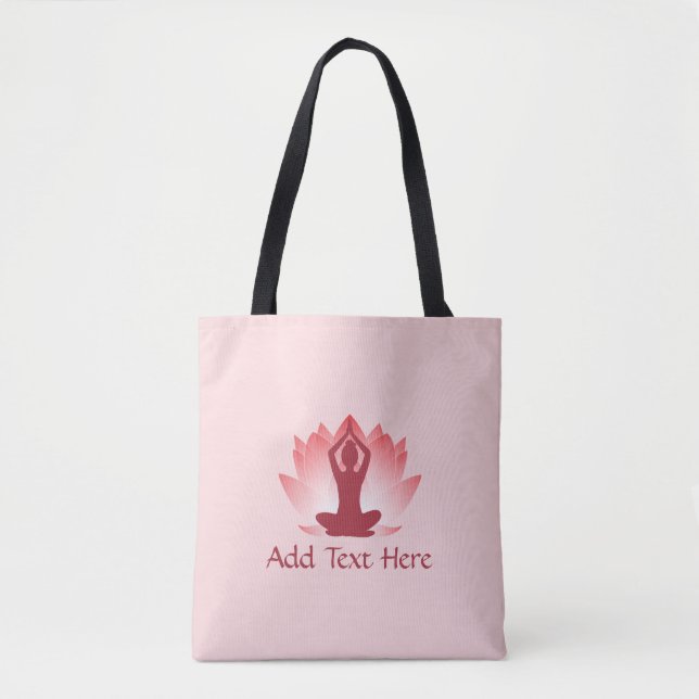 Lotus & Yoga  Tote Bag (Front)