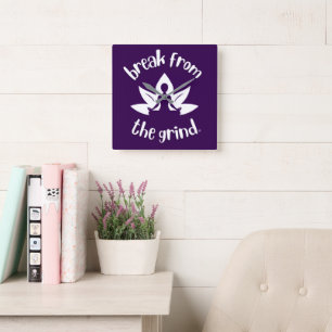 Lotus Yoga (White) Clock