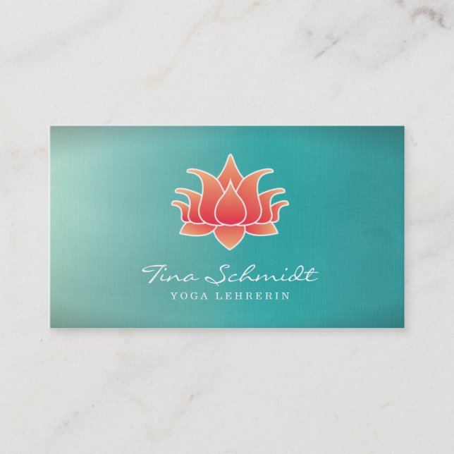 Lotusblüte Visitenkarte Business Card (Front)